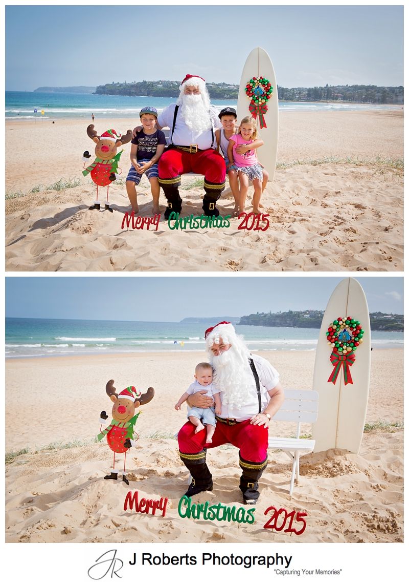 Aussie Santa Photos at Long Reef Beach on a lovely sunny Thursday afternoon in December
